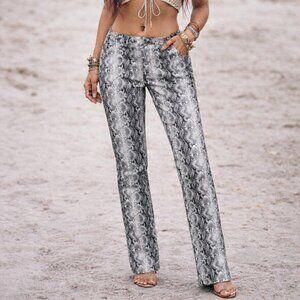 Anthropologie Current Air Lela Snakeskin Print Straight Size XS (29/31)